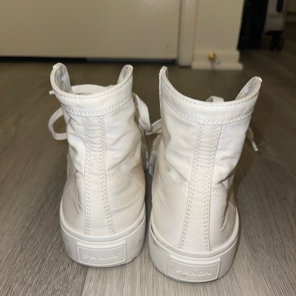 Prada high top platform canvas sneakers - Picture 3 of 8